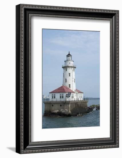 Illinois, Chicago. Lake Michigan, Chicago Harbor Light-Cindy Miller Hopkins-Framed Photographic Print