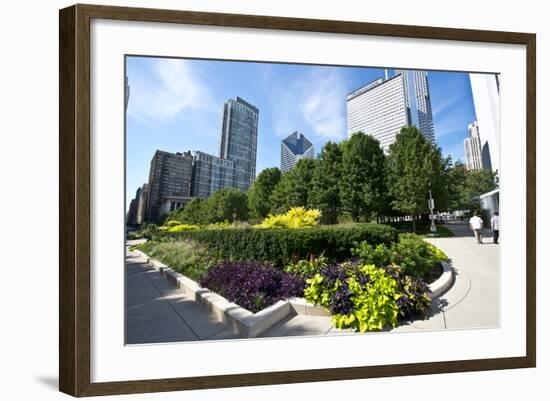 Illinois, Chicago, Millennium Park, Chase Promenade-Bernard Friel-Framed Photographic Print