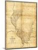 Illinois - Panoramic Map-Lantern Press-Mounted Art Print