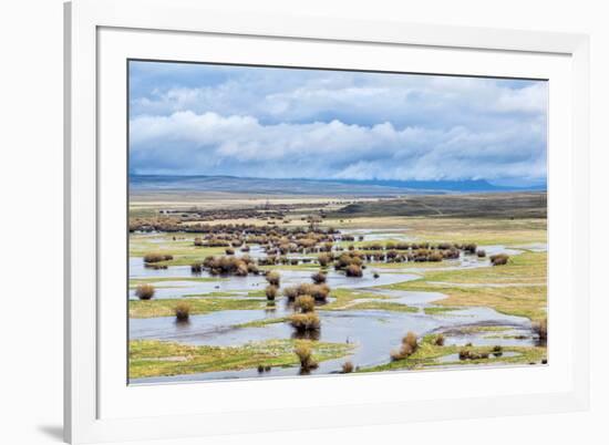 Illinois River Meanders through Arapaho National Wildlife Refuge, North Park near Walden, Colorado,-PixelsAway-Framed Photographic Print