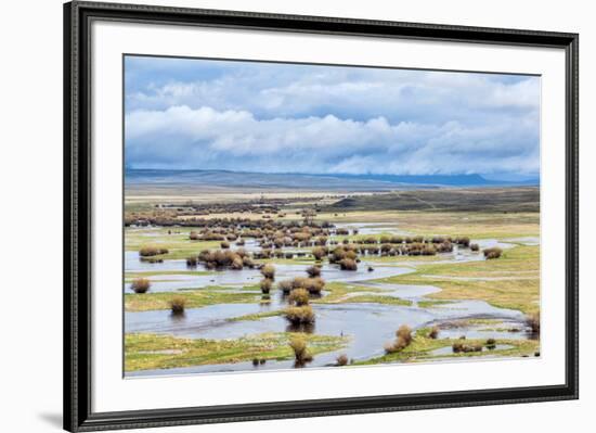 Illinois River Meanders through Arapaho National Wildlife Refuge, North Park near Walden, Colorado,-PixelsAway-Framed Photographic Print