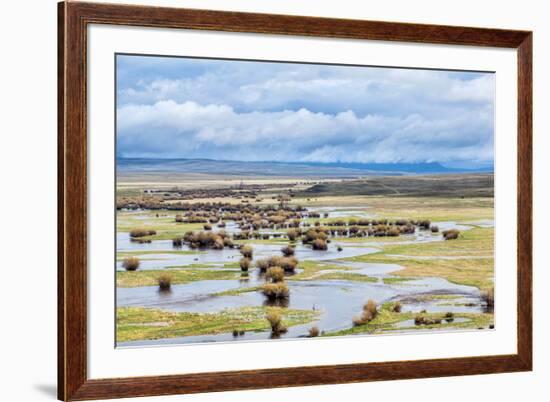 Illinois River Meanders through Arapaho National Wildlife Refuge, North Park near Walden, Colorado,-PixelsAway-Framed Photographic Print