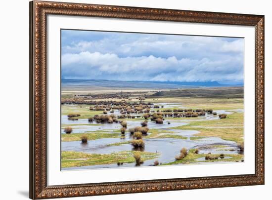 Illinois River Meanders through Arapaho National Wildlife Refuge, North Park near Walden, Colorado,-PixelsAway-Framed Photographic Print