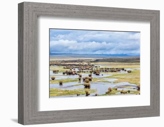 Illinois River Meanders through Arapaho National Wildlife Refuge, North Park near Walden, Colorado,-PixelsAway-Framed Photographic Print