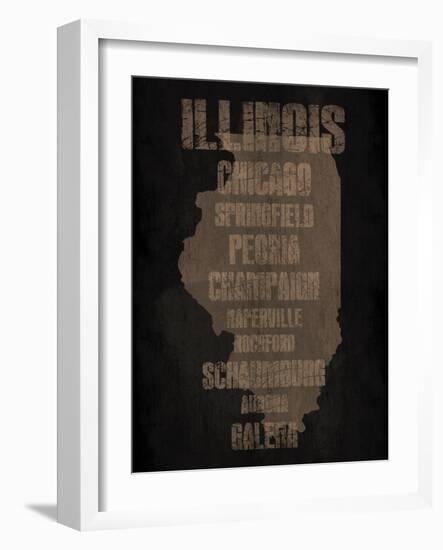 Illinois Silo-Jace Grey-Framed Art Print