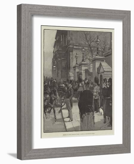 Illness of Prince George of Wales, Callers at Marlborough House-George L. Seymour-Framed Giclee Print