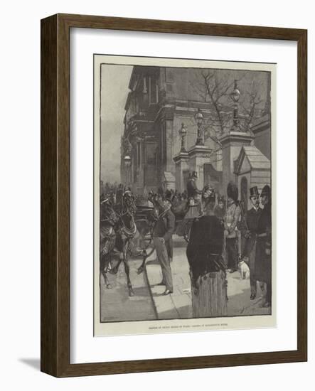 Illness of Prince George of Wales, Callers at Marlborough House-George L. Seymour-Framed Giclee Print