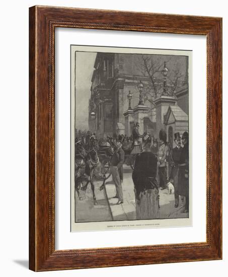 Illness of Prince George of Wales, Callers at Marlborough House-George L. Seymour-Framed Giclee Print