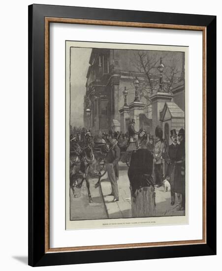 Illness of Prince George of Wales, Callers at Marlborough House-George L. Seymour-Framed Giclee Print