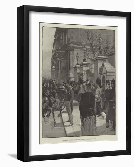 Illness of Prince George of Wales, Callers at Marlborough House-George L. Seymour-Framed Giclee Print