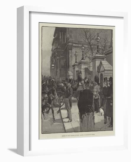 Illness of Prince George of Wales, Callers at Marlborough House-George L. Seymour-Framed Giclee Print