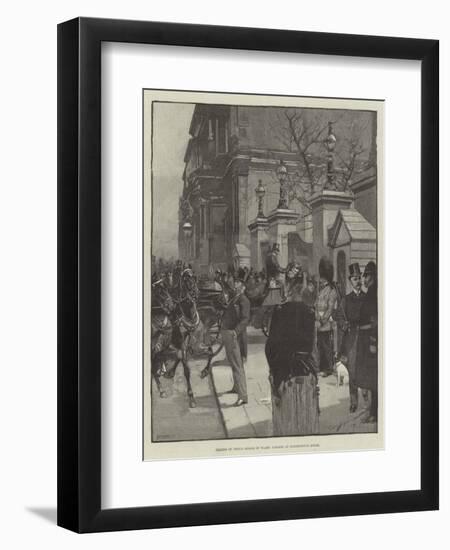 Illness of Prince George of Wales, Callers at Marlborough House-George L. Seymour-Framed Giclee Print