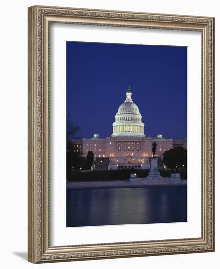 Illuminated Capitol at night, Washington D.C.-Murat Taner-Framed Photographic Print