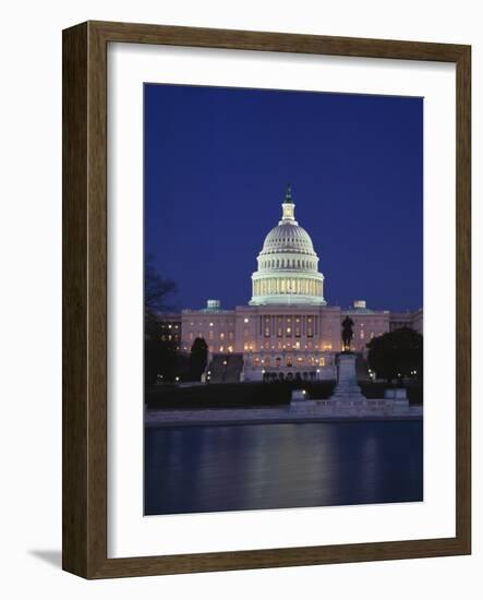 Illuminated Capitol at night, Washington D.C.-Murat Taner-Framed Photographic Print