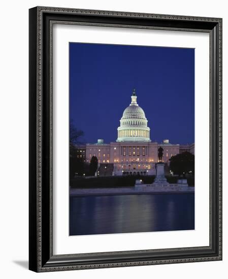 Illuminated Capitol at night, Washington D.C.-Murat Taner-Framed Photographic Print