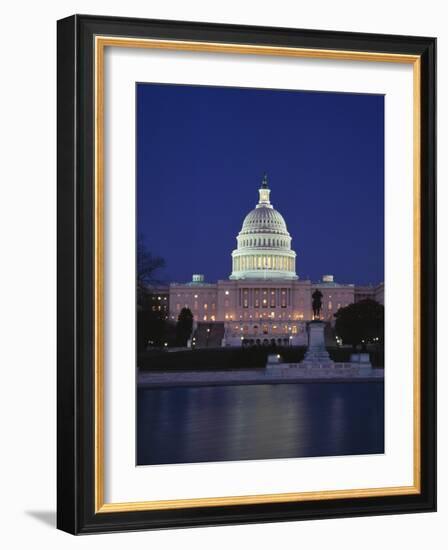 Illuminated Capitol at night, Washington D.C.-Murat Taner-Framed Photographic Print