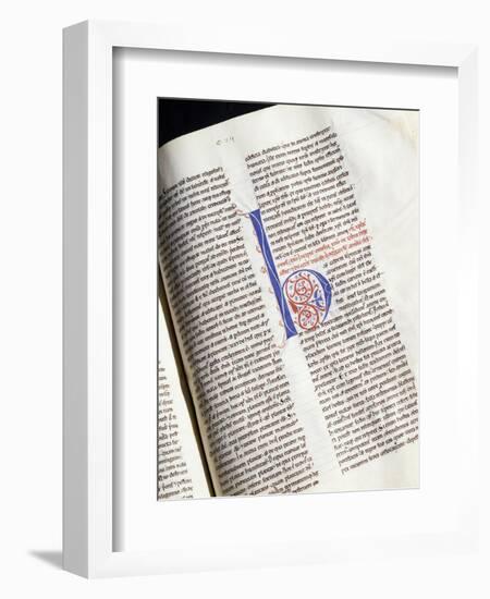 Illuminated Codex in Library of Monastery of St Scholastica, Subiaco, Italy-null-Framed Giclee Print