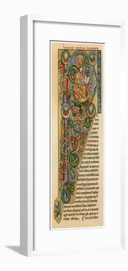 Illuminated Iniitial 'P, 1172-null-Framed Giclee Print