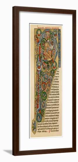 Illuminated Iniitial 'P, 1172-null-Framed Giclee Print