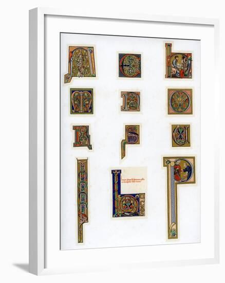 Illuminated Initial Letters, 13th Century-null-Framed Giclee Print