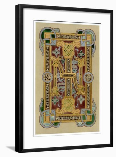 Illuminated Initials I and N, 9th Century-null-Framed Giclee Print