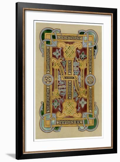 Illuminated Initials I and N, 9th Century-null-Framed Giclee Print