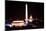 Illuminated Lincoln Memorial, Washington Monument, and US Capitol, Jan 18, 1989-null-Mounted Photo