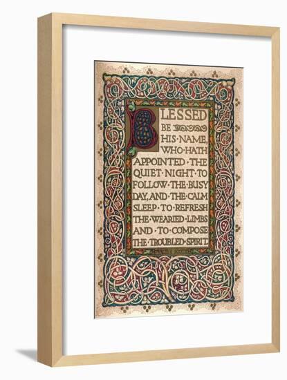 'Illuminated manuscript to illustrate Walter Scott's The Talisman', c1830-Sangorski and Sutcliffe-Framed Giclee Print