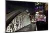 Illuminated NeuerwegsbrŸcke at Night, Historical Bridge, Hanseatic City of Hamburg-Axel Schmies-Mounted Photographic Print