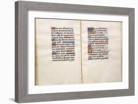 Illuminated Page, from the Book of Hours, According to the Use of Poitiers-null-Framed Giclee Print