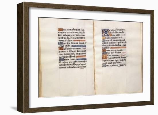 Illuminated Page, from the Book of Hours, According to the Use of Poitiers-null-Framed Giclee Print