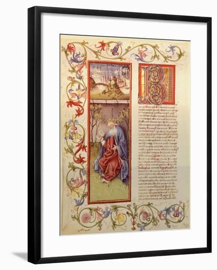 Illuminated Page from the Manuscript of 24 Elders, Germany 15th Century-null-Framed Giclee Print