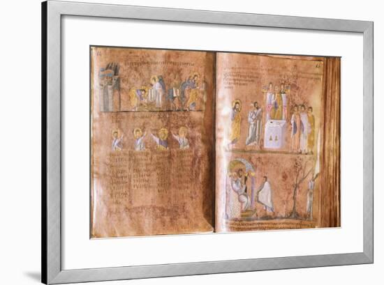 Illuminated Page, Miniature from the Gospels Called Rossanensis-null-Framed Giclee Print