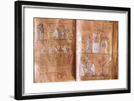 Illuminated Page, Miniature from the Gospels Called Rossanensis-null-Framed Giclee Print