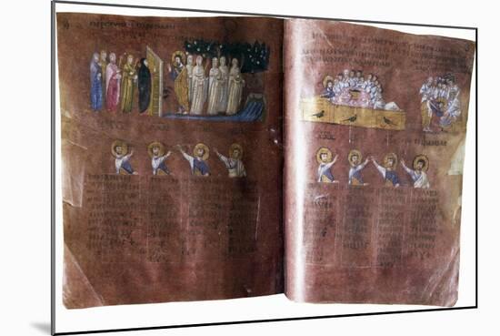 Illuminated Page, Miniature from the Gospels Called Rossanensis-null-Mounted Giclee Print