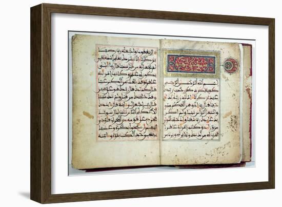 Illuminated Page of the Koran, 17th-18th century-null-Framed Giclee Print