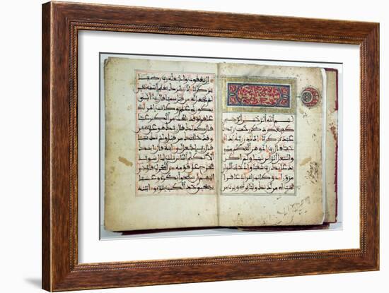 Illuminated Page of the Koran, 17th-18th century-null-Framed Giclee Print