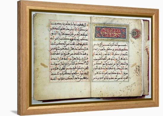 Illuminated Page of the Koran, 17th-18th century-null-Framed Premier Image Canvas