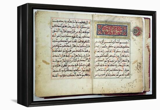 Illuminated Page of the Koran, 17th-18th century-null-Framed Premier Image Canvas