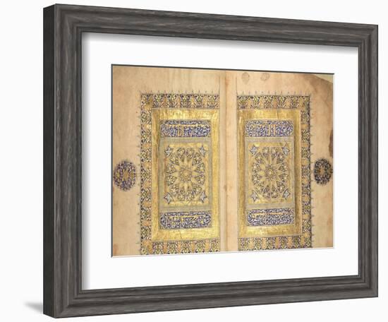 Illuminated Pages from a Koran Manuscript, Il-Khanid Mameluke School-null-Framed Giclee Print