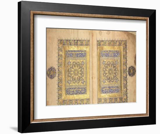 Illuminated Pages from a Koran Manuscript, Il-Khanid Mameluke School-null-Framed Giclee Print