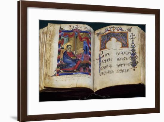 Illuminated Pages from the Matenadaran,Manuscript Museum in Yerevan,Armenia-null-Framed Giclee Print