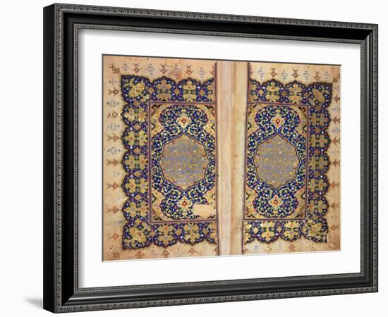 Illuminated Pages of a Koran Manuscript, Il-Khanid Mameluke School-null-Framed Giclee Print