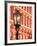 Illuminated Street Light, Galveston, Texas, USA-Walter Bibikow-Framed Photographic Print