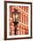 Illuminated Street Light, Galveston, Texas, USA-Walter Bibikow-Framed Photographic Print