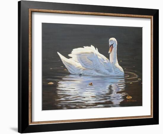 Illuminated Swan-Bruce Dumas-Framed Giclee Print