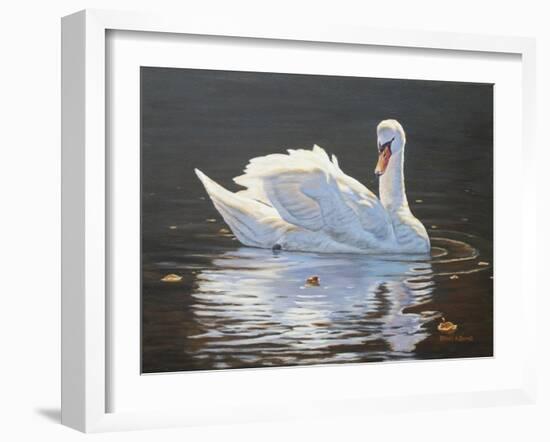 Illuminated Swan-Bruce Dumas-Framed Giclee Print