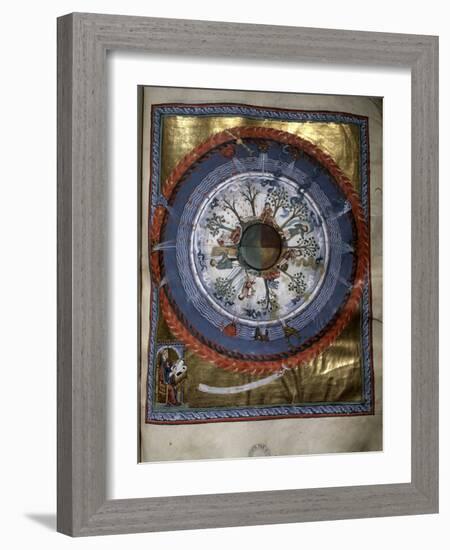 Illumination from Hildegard von Bingen's Liber Divinorum Operum, 1165-Werner Forman-Framed Photographic Print