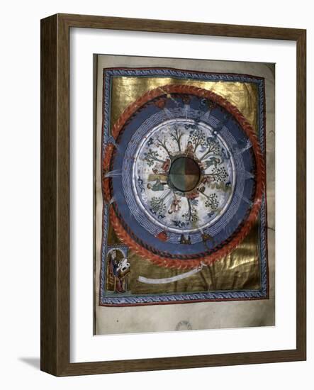 Illumination from Hildegard von Bingen's Liber Divinorum Operum, 1165-Werner Forman-Framed Photographic Print