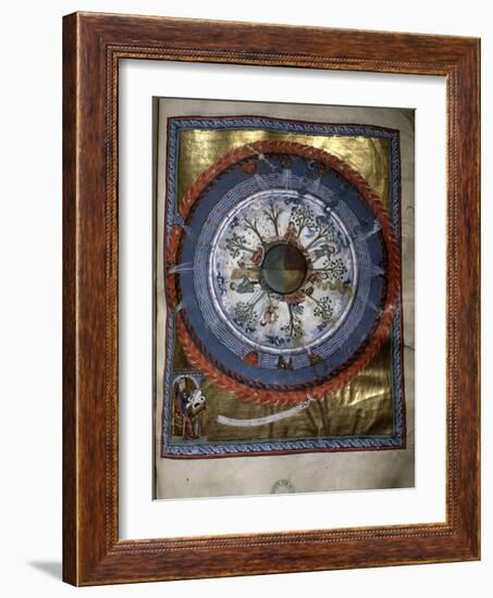 Illumination from Hildegard von Bingen's Liber Divinorum Operum, 1165-Werner Forman-Framed Photographic Print